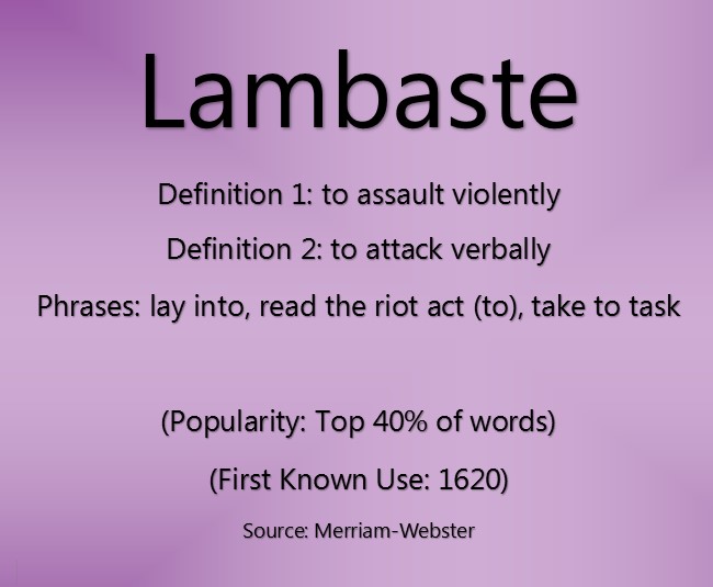 lambaste