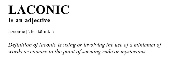 laconic