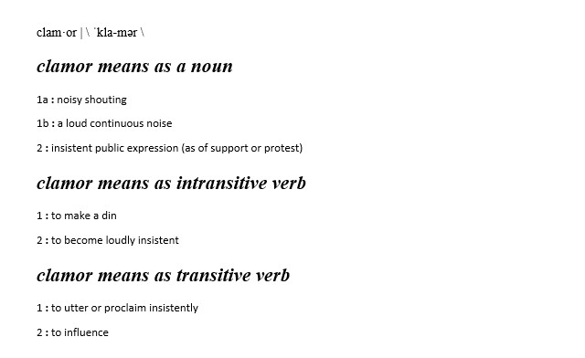 clamor