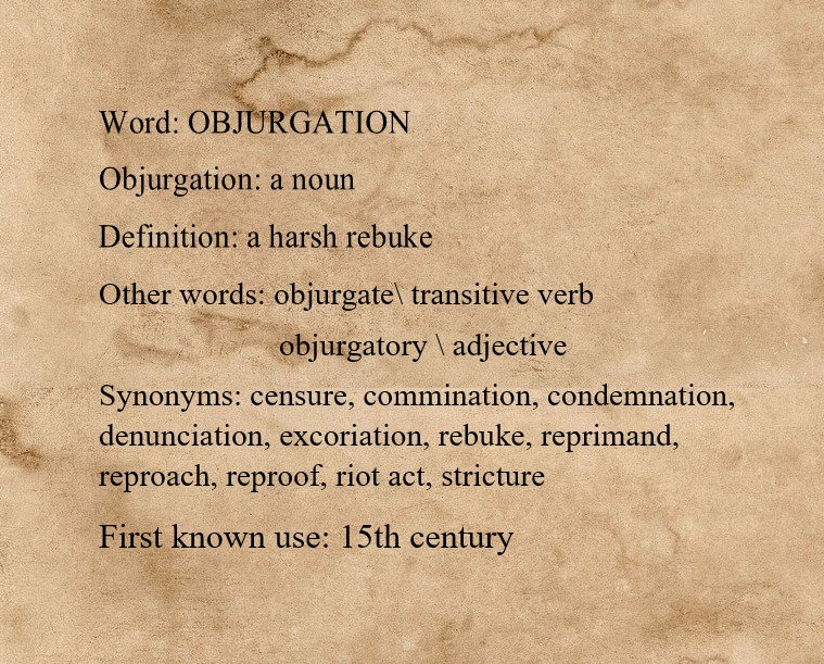 objurgation